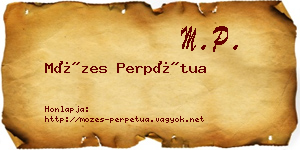 Mózes Perpétua névjegykártya